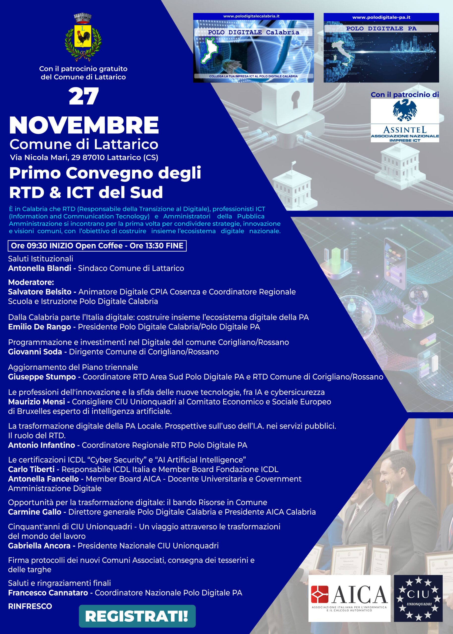 Nasce in Calabria il primo Convegno degli RTD & ICT, organizzato dal Polo Digitale Calabria – Polo Digitale PA